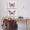 Stupell Industries Pink Butterflies with Vintage Cursive 2pc Canvas Set By Janet Tava